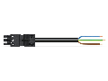 pre-assembled connecting cable; Eca; Socket/open-ended; 3-pole; Cod. A; H05VV-F 3G 1.5 mm; 2 m; 1,50 mm; white