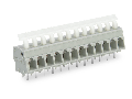 PCB terminal block; push-button; 2.5 mm; Pin spacing 5/5.08 mm; 12-pole; CAGE CLAMP; commoning option; 2,50 mm; gray