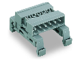 Double pin header; DIN-35 rail mounting; Pin spacing 5 mm; 7-pole; gray