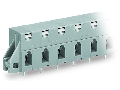 PCB terminal block; push-button; 2.5 mm; Pin spacing 10 mm; 4-pole; CAGE CLAMP; clamping collar; 2,50 mm; gray