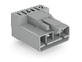 Plug for PCBs; angled; 4-pole; Cod. B; gray