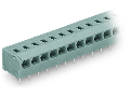 2-conductor PCB terminal block; 0.75 mm; Pin spacing 5/5.08 mm; 6-pole; PUSH WIRE; 0,75 mm; gray