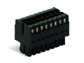 1-conductor female connector, 2-row; 100% protected against mismating; Strain relief plate; direct marking; 1.5 mm²; Pin spacing 3.5 mm; 6-pole; 1,50 mm²; black