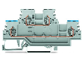 Double-deck terminal block; Through/through terminal block; N/L; for DIN-rail 35 x 15 and 35 x 7.5; 1.5 mm; CAGE CLAMP; 1,50 mm; gray