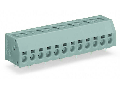 2-conductor PCB terminal block; 1.5 mm; Pin spacing 5 mm; 13-pole; PUSH WIRE; 1,50 mm; gray