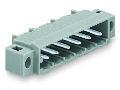 THT male header; 1.0 x 1.0 mm solder pin; angled; clamping collar; Pin spacing 5 mm; 3-pole; gray