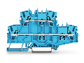 Double-deck terminal block; Through/through terminal block; N/N; without marker carrier; for Ex e II and Ex i applications; for DIN-rail 35 x 15 and 35 x 7.5; 2.5 mm²; Push-in CAGE CLAMP®; 2,50 mm²; blue