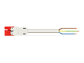 pre-assembled connecting cable; Eca; Plug/open-ended; 3-pole; Cod. P; H05Z1Z1-F 3G 2.5 mm²; 2 m; 2,50 mm²; red