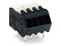 THR PCB terminal block; Locking slides; 0.5 mm; Pin spacing 2.5 mm; 5-pole; CAGE CLAMP; 0,50 mm; black