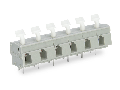 PCB terminal block; push-button; 2.5 mm; Pin spacing 10/10.16 mm; 5-pole; CAGE CLAMP; commoning option; 2,50 mm; gray