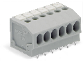 PCB terminal block; push-button; 1.5 mm²; Pin spacing 3.5 mm; 22-pole; Push-in CAGE CLAMP®; 1,50 mm²; gray