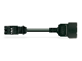 pre-assembled interconnecting cable; Plug/SCHUKO coupler; 3-pole; Cod. A; H05VV-F 3G 1.5 mm²; 7 m; 1,50 mm²; black