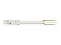 pre-assembled connecting cable; Eca; Plug/open-ended; 3-pole; Cod. A; H05Z1Z1-F 3G 1.0 mm²; 5 m; 1,00 mm²; white