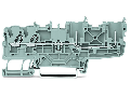 2-conductor/2-pin carrier terminal block; suitable for Ex nA applications; for DIN-rail 35 x 15 and 35 x 7.5; 2.5 mm; Push-in CAGE CLAMP; 2,50 mm; gray