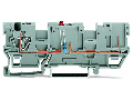 1-conductor/1-pin component carrier terminal block; with 2 jumper positions; LED (red); 24 VDC; for DIN-rail 35 x 15 and 35 x 7.5; 4 mm; CAGE CLAMP; 4,00 mm; gray