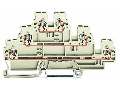 Triple-deck terminal block; Ground conductor/through/through terminal block; PE/L/L; suitable for Ex e II applications; for DIN-rail 35 x 15 and 35 x 7.5; 2.5 mm²; CAGE CLAMP®; 2,50 mm²; light gray