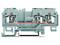 3-conductor through terminal block; 4 mm²; with test port; without shield contact; center marking; for DIN-rail 35 x 15 and 35 x 7.5; CAGE CLAMP®; 4,00 mm²; orange