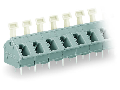 PCB terminal block; push-button; 2.5 mm; Pin spacing 7.5/7.62 mm; 18-pole; CAGE CLAMP; commoning option; 2,50 mm; gray