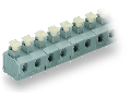 PCB terminal block; push-button; 1.5 mm; Pin spacing 7.5/7.62 mm; 5-pole; Push-in CAGE CLAMP; 1,50 mm; gray