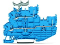 1-conductor/1-pin double deck receptacle terminal block; Through/through terminal block; N/N; with marker carrier; suitable for Ex i applications; for DIN-rail 35 x 15 and 35 x 7.5; Push-in CAGE CLAMP; 1,00 mm; blue