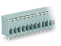 PCB terminal block; push-button; 2.5 mm²; Pin spacing 5 mm; 10-pole; CAGE CLAMP®; 2,50 mm²; gray