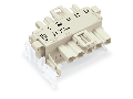 Linect® T-connector; 5-pole; Cod. A; 1 input; 2 outputs; white