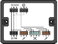 Distribution box; Crossover switching; 1 input; 5 outputs; Cod. A, B, S; MIDI; black