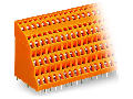 Quadruple-deck PCB terminal block; 2.5 mm; Pin spacing 5.08 mm; 4 x 4-pole; CAGE CLAMP; 2,50 mm; orange