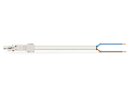 pre-assembled connecting cable; Eca; Socket/open-ended; 2-pole; Cod. A; H05VV-F 2 x 1.0 mm; 2 m; 1,00 mm; white