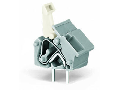 Stackable PCB terminal block; push-button; 2.5 mm; Pin spacing 10/10.16 mm; 1-pole; CAGE CLAMP; commoning option; 2,50 mm; light gray