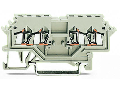 Double potential terminal block; 1.5 mm²; suitable for Ex e II applications; lateral marker slots; for DIN-rail 35 x 15 and 35 x 7.5; CAGE CLAMP®; 1,50 mm²; light gray