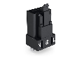 Plug for PCBs; straight; 3-pole; Cod. A; black