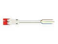 pre-assembled connecting cable; Eca; Plug/open-ended; 3-pole; Cod. P; H05VV-F 3G 1.5 mm²; 2 m; 1,50 mm²; red