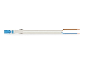 pre-assembled connecting cable; Eca; Plug/open-ended; 2-pole; Cod. I; H05VV-F 2 x 1.5 mm; 3 m; 1,50 mm; blue