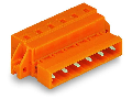 1-conductor male connector; clamping collar; 2.5 mm²; Pin spacing 7.62 mm; 2-pole; 2,50 mm²; orange