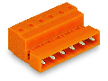 1-conductor male connector; 2.5 mm²; Pin spacing 7.62 mm; 7-pole; 2,50 mm²; orange