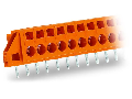 PCB terminal block; 2.5 mm; Pin spacing 5.08 mm; 6-pole; CAGE CLAMP; clamping collar; 2,50 mm; orange