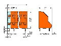 Double-deck PCB terminal block; 2.5 mm; Pin spacing 7.62 mm; 2 x 16-pole; CAGE CLAMP; 2,50 mm; orange