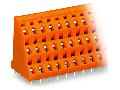 Triple-deck PCB terminal block; 2.5 mm; Pin spacing 7.62 mm; 3 x 8-pole; CAGE CLAMP; 2,50 mm; orange