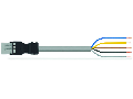 pre-assembled connecting cable; Eca; Plug/open-ended; 5-pole; Cod. B; 1 m; 1,50 mm²; gray