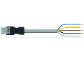 pre-assembled connecting cable; Eca; Plug/open-ended; 5-pole; Cod. B; 1 m; 1,00 mm²; gray