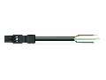 pre-assembled connecting cable; Eca; Plug/open-ended; 3-pole; Cod. A; 5 m; 1,00 mm²; black