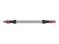 pre-assembled interconnecting cable; Eca; Socket/plug; 2-pole; Cod. B; Control cable 2 x 1.5 mm²; 8 m; 1,50 mm²; pink