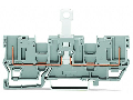 2-pin disconnect carrier terminal block; with shield contact; with 2 jumper positions; for DIN-rail 35 x 15 and 35 x 7.5; 4,00 mm²; gray