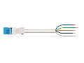 pre-assembled connecting cable; Eca; Plug/open-ended; 5-pole; Cod. I; H05VV-F 5G 1.5 mm; 1 m; 1,50 mm; blue