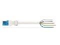 pre-assembled connecting cable; Eca; Socket/open-ended; 5-pole; Cod. I; H05VV-F 5G 1.5 mm; 1 m; 1,50 mm; blue