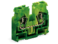 2-conductor end terminal block; without push-buttons; 2.5 mm; CAGE CLAMP; 2,50 mm; green-yellow