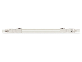 pre-assembled interconnecting cable; Eca; Socket/plug; 2-pole; Cod. A; H05Z1Z1-F 2 x 1,50 mm; 3 m; 1,50 mm; white