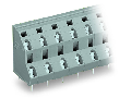 Double-deck PCB terminal block; 2.5 mm; Pin spacing 10 mm; 2 x 6-pole; CAGE CLAMP; 2,50 mm; gray