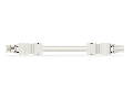 pre-assembled interconnecting cable; Eca; Socket/plug; 2-pole; Cod. A; H05Z1Z1-F 2 x 1,50 mm; 5 m; 1,50 mm; white